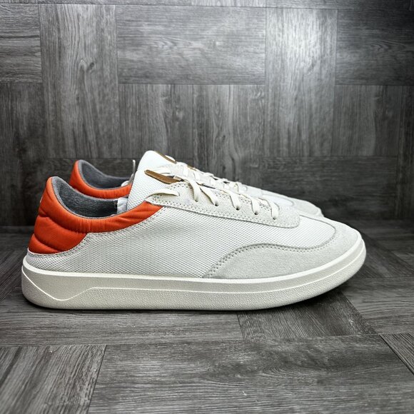 Olukai Punini Men's size 12 Ivory Orange Casual Suede Shoes - Picture 1 of 9